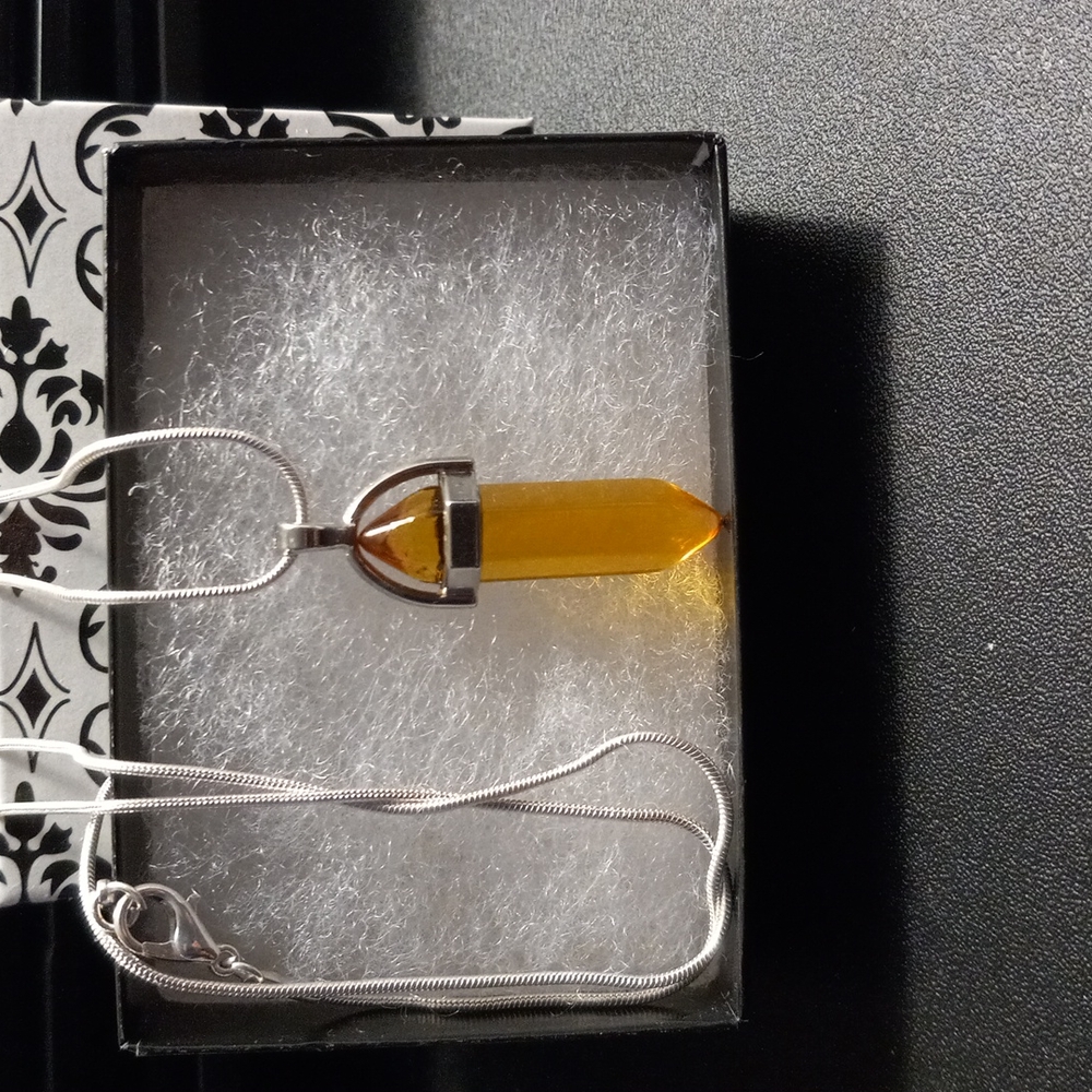 3 - Natural Amethyst Hexagonal Healing Crystal necklace